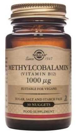 Solgar Methylcobalamin B12 1000Mg 30 Nuggets - Life Pharmacy Orewa