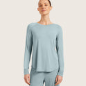 Boody Goodnight Raglan Mineral Blue Sleep Top Large