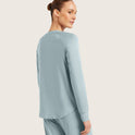 Boody Goodnight Raglan Mineral Blue Sleep Top Large