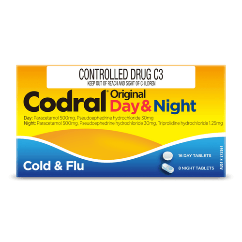 Codral Day & Night PSE 24 Tablets - Life Pharmacy Orewa