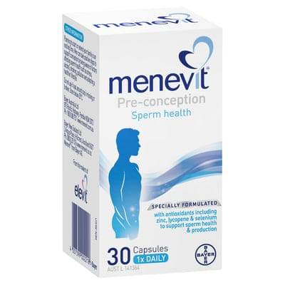 Menevit Male Fertility Supplement Capsules 30 Pack (30 Days) - Life Pharmacy Orewa