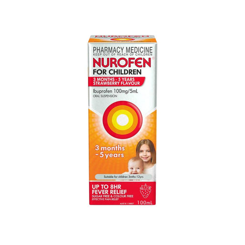 Nurofen Child 5Yr-12Yr Strwb 100Ml - Life Pharmacy Orewa