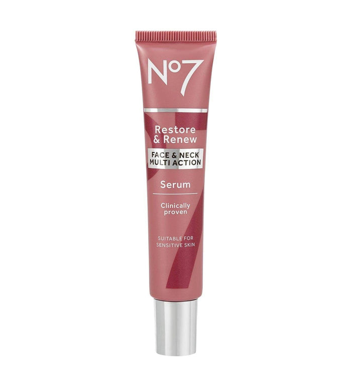 No7 Restore & Renew Face & Neck Multi Action Serum 30ml - Life Pharmacy Orewa