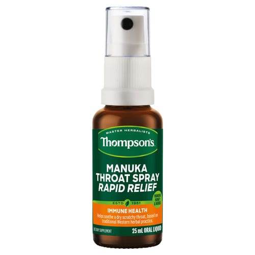 Thompson's Manuka Throat Spray Rapid Relief 25ml - Life Pharmacy Orewa