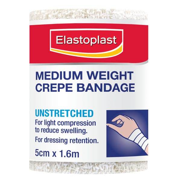 Elastoplast Medium Crepe Band 5cmx1.6m - Life Pharmacy Orewa