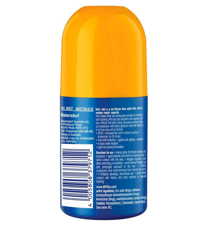 Nivea Sun Kids Caring Roll On Spf50+65Ml - Life Pharmacy Orewa
