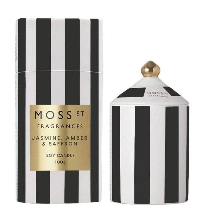 Moss St 100G Candle Jasmine/Amb/Saffron - Life Pharmacy Orewa