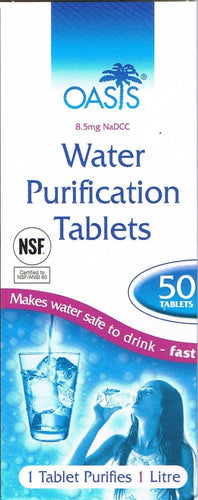 Oasis Purification Tablets 50 - Life Pharmacy Orewa