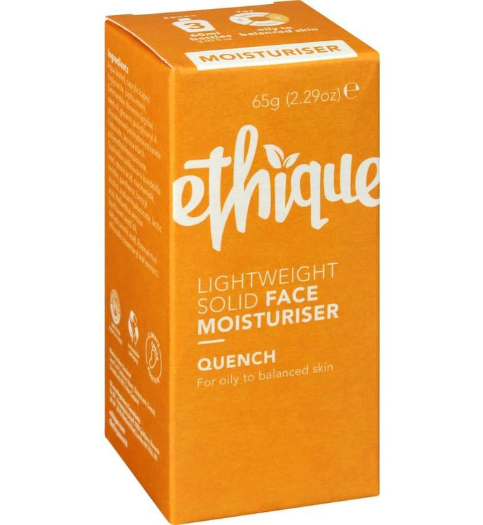 Ethique Solid Face Cream Moisturiser Quench 65g - Life Pharmacy Orewa