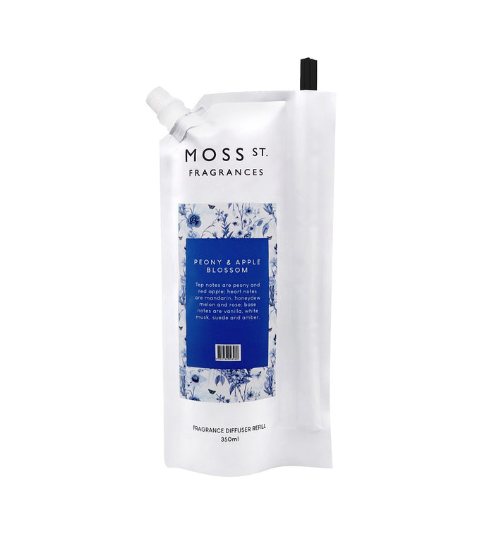 Moss St 350ml Diffuser Refill Peony & Apple