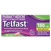 Telfast 180Mg 30 Tablets