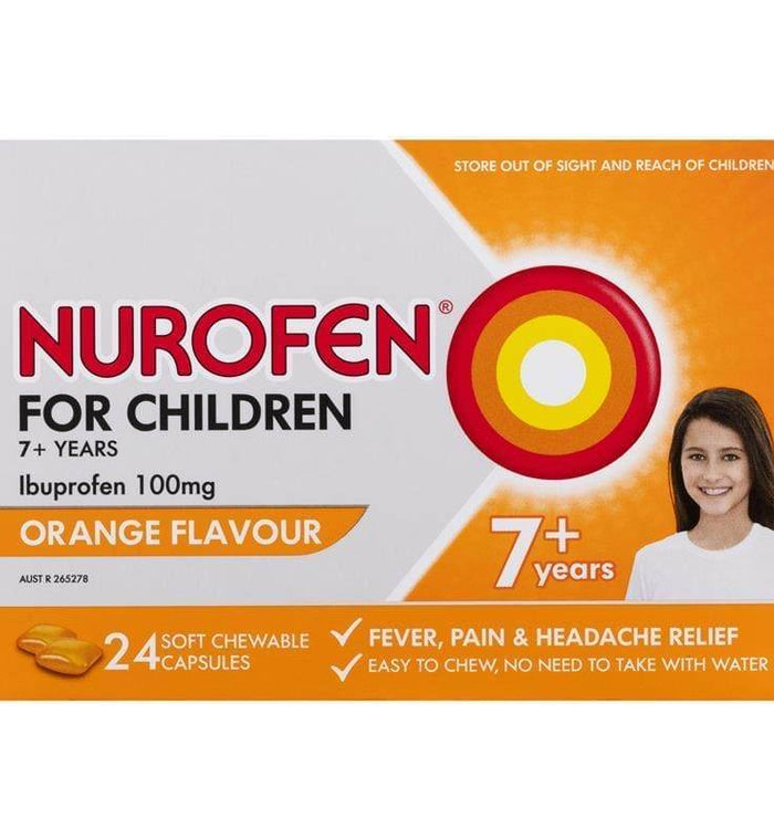 Nurofen For Children 7+ Orange 24 Chews - Life Pharmacy Orewa