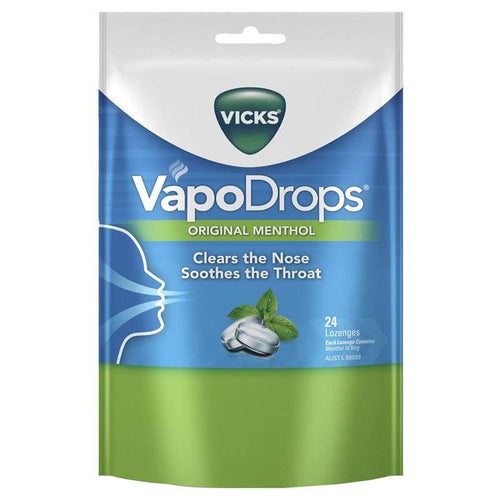 Vicks Vapodrops Original Menthol 24 - Life Pharmacy Orewa