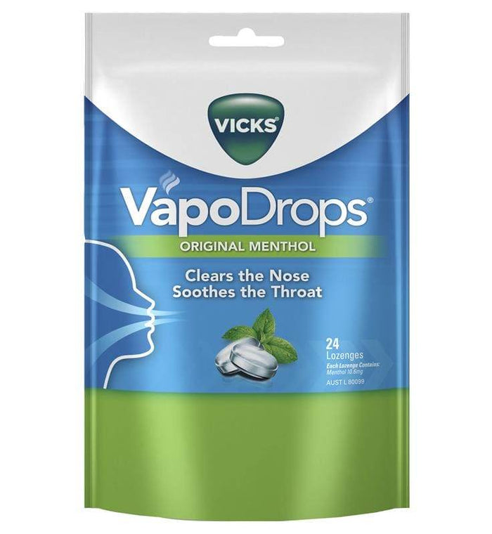 Vicks Vapodrops Original Menthol 24 - Life Pharmacy Orewa