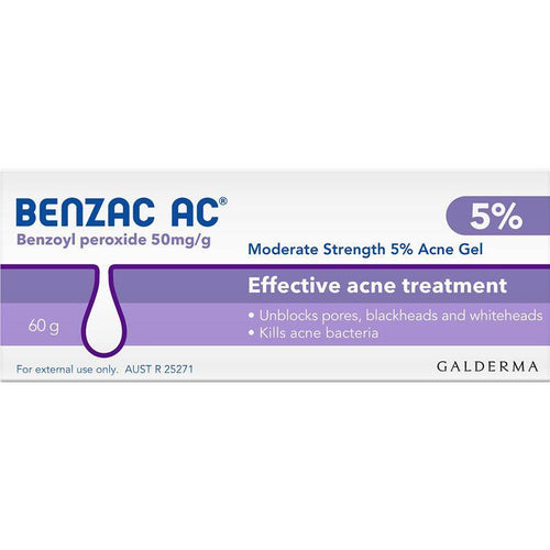 Benzac Acne Gel 5% 60G - Life Pharmacy Orewa