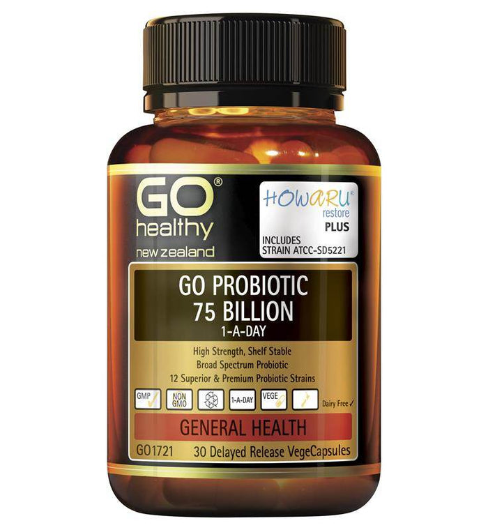 Go Healthy Probiotic Support 75 Billion 30 Vege Capsules - Life Pharmacy Orewa