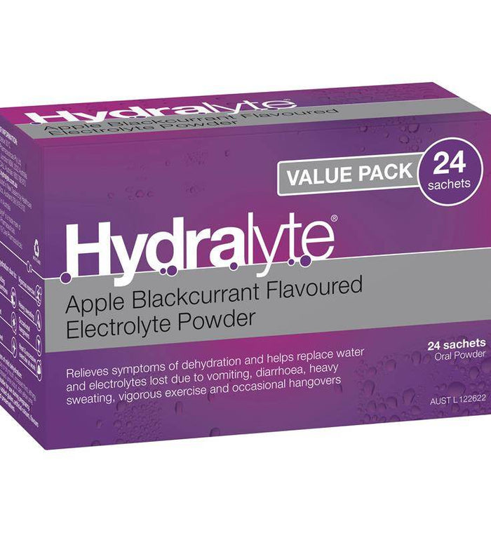 Hydralyte Apple Blackcurrant Sachets 4.9G X 24 - Life Pharmacy Orewa