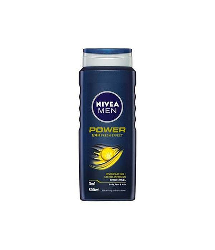 Nivea for Men Power Refr Shwer Gel 500ml - Life Pharmacy Orewa
