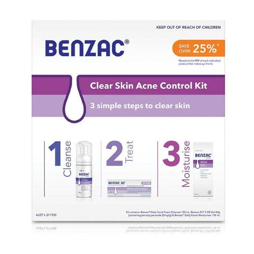 Benzac Clear Skin Acne Control Kit - Life Pharmacy Orewa