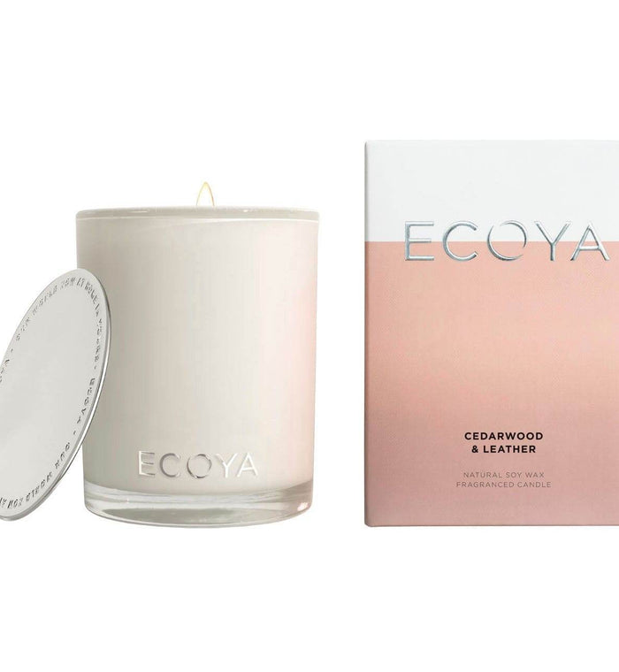 Ecoya Cedarwood & Leather Candle 400G - Life Pharmacy Orewa