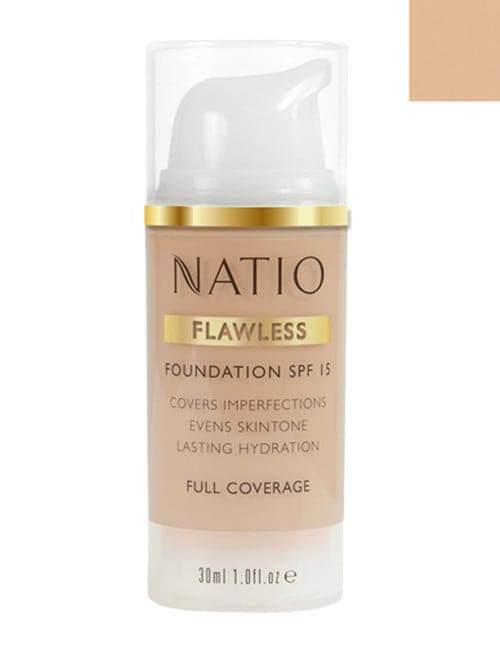 Natio Flawless Foundation Medium Honey 30Ml - Life Pharmacy Orewa