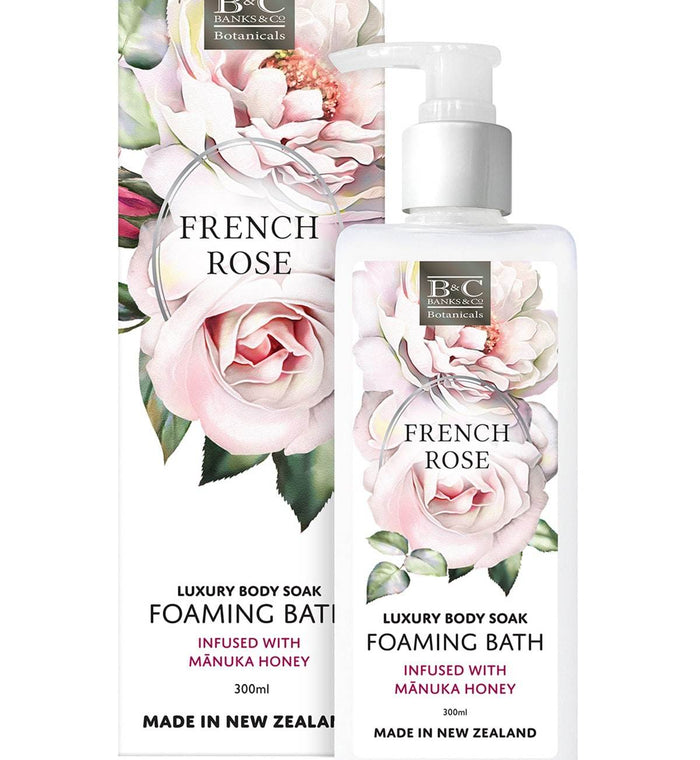 Banks & Co French Rose Foaming Bath 300Ml - Life Pharmacy Orewa