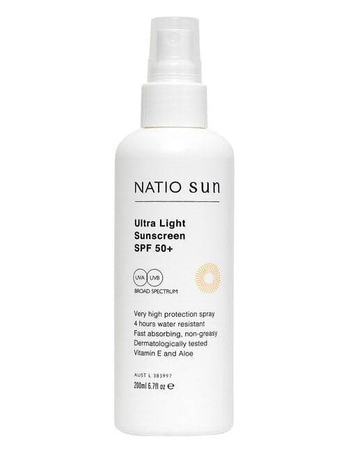 Natio Ultra Light Spray Sun Spf50+200Ml - Life Pharmacy Orewa
