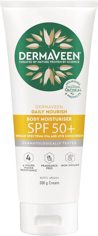 Dermaveen Spf50+Sun Sen W Bdy Mois 200G - Life Pharmacy Orewa
