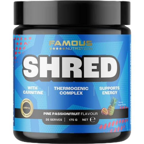 Famous Nutrition Shred Pine Passion 175G - Life Pharmacy Orewa