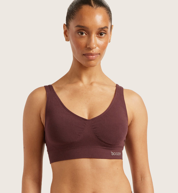Boody  Padded Crop Bra Mulberry Small