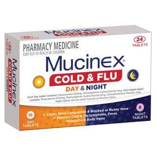 Mucinex Cold & Flu Day & Night Tabs 24S - Life Pharmacy Orewa