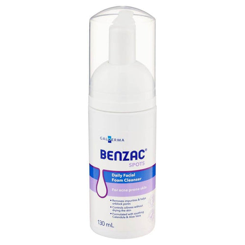 Benzac Daily Foam Cleanser 130Ml - Life Pharmacy Orewa