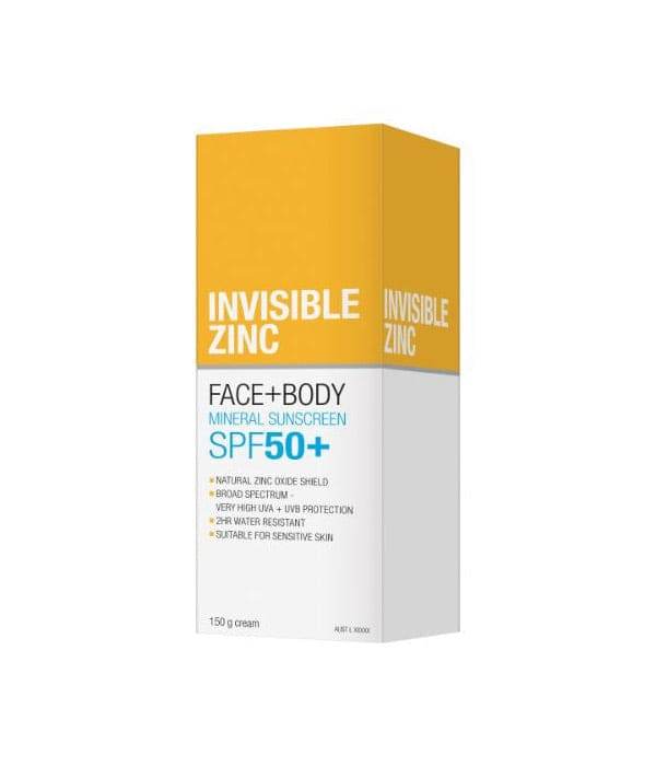 Invisible Zinc Face & Body Spf 50 150G - Life Pharmacy Orewa