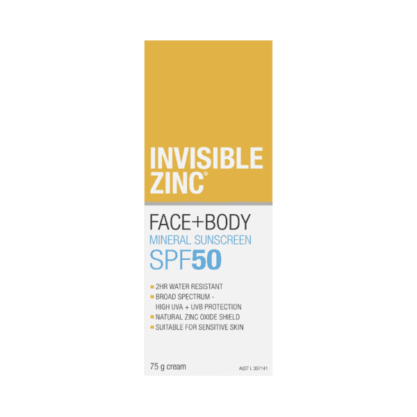 Invisible Zinc Face & Body Spf 50 75G - Life Pharmacy Orewa