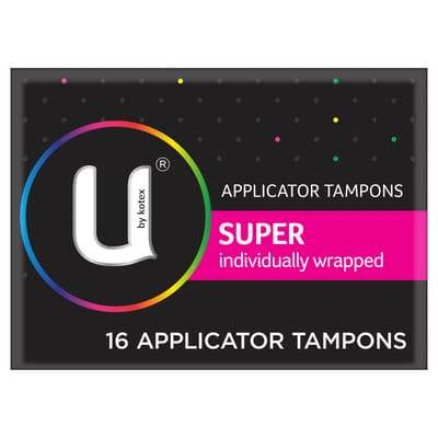 U by Kotex Tampon Applicator Super 16 - Life Pharmacy Orewa