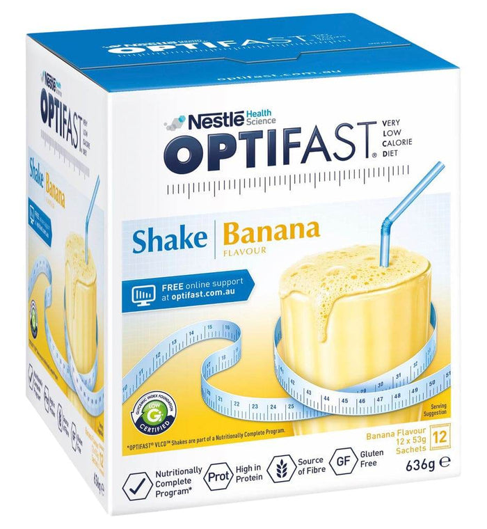 Optifast Vlcd Shake Banana 12X53G - Life Pharmacy Orewa
