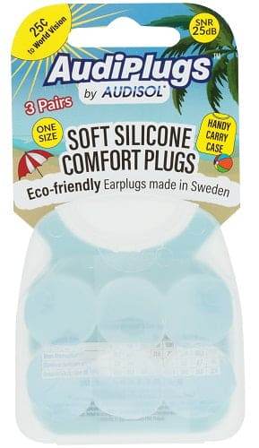 Audiplugs Softsilicone Comfort plugs 3 Pair - Life Pharmacy Orewa
