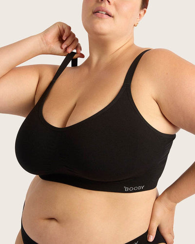 Boody Full Bust Wireless Bra Black Medium - Life Pharmacy Orewa