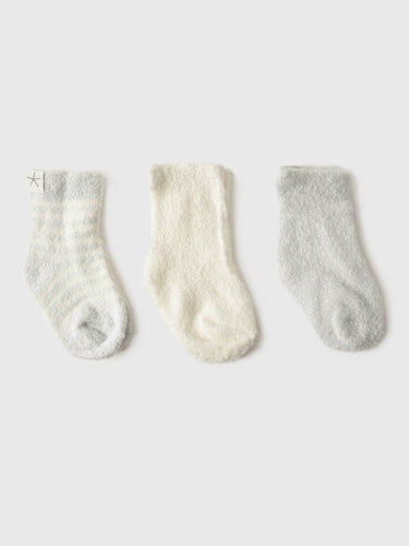 Boody Baby Socks Set of Three 0 to 3 Months Grey White Stripe - Life Pharmacy Orewa