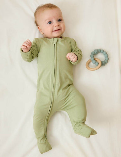 Boody Baby Long Sleeve Romper 6-12 Months Sage - Life Pharmacy Orewa