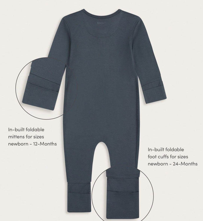 Boody Baby Long Sleeve Romper Newborn Storm - Life Pharmacy Orewa