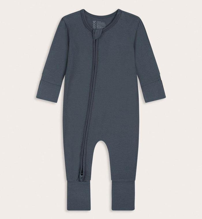 Boody Baby Long Sleeve Romper 0-3 Months Storm - Life Pharmacy Orewa