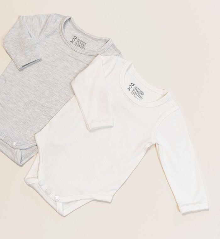 Boody Baby Bodysuit Long Sleeve Newborn Natural White - Life Pharmacy Orewa