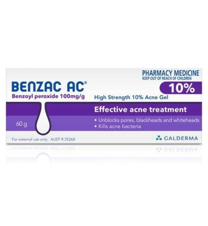 Benzac Acne Treatment Gel 10% 60G - Life Pharmacy Orewa