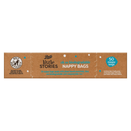Boots Little Stories Plastic Free Nappy Bags 50 Pack - Life Pharmacy Orewa