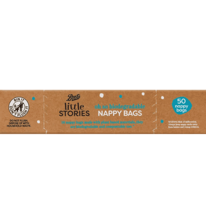 Boots Little Stories Plastic Free Nappy Bags 50 Pack - Life Pharmacy Orewa
