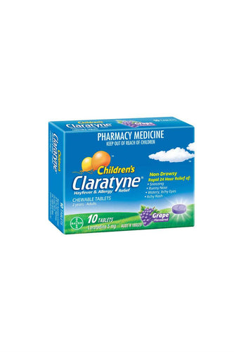 Claratyne Child Chew Grape 10 Tablets - Life Pharmacy Orewa