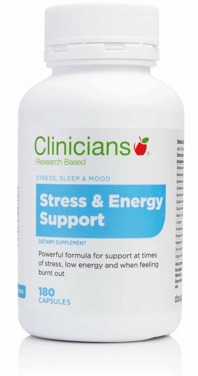Clinicians Stress & Energy Support 180 Capsules - Life Pharmacy Orewa