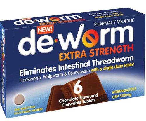 Deworm Extra Strength 500Mg 6'S - Life Pharmacy Orewa