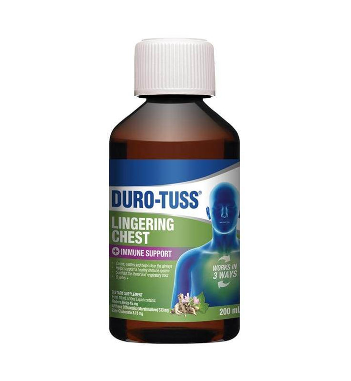 Duro-Tuss Lingering Chest+Imm Supp 200Ml - Life Pharmacy Orewa